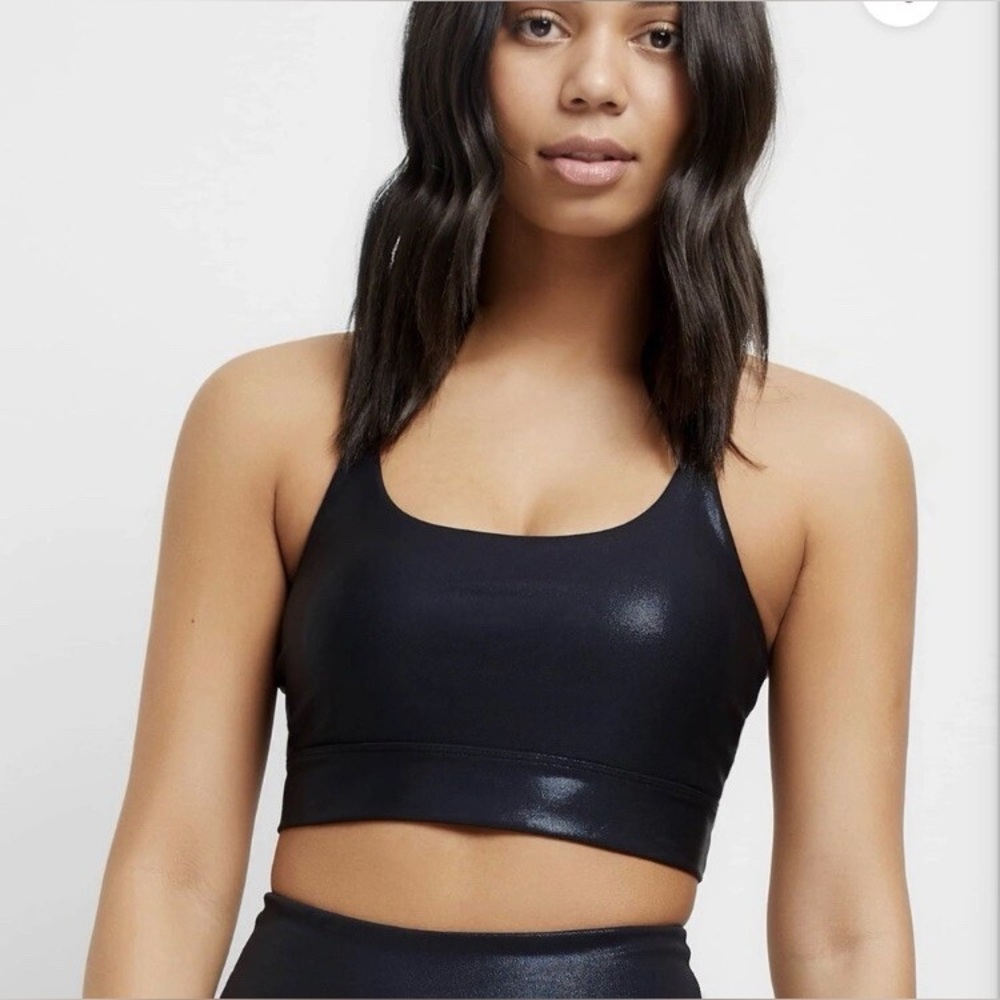 ALL FENIX Liquid Olive Black Sports Bra